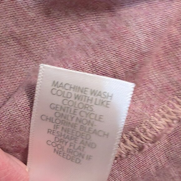 Pure Jill / J. Jill Blouse Mock Neck Mauve Size Medium - Picture 10 of 12